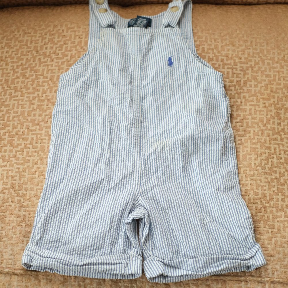 Striped overalls
